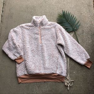 New Express Wubby Sherpa Pullover Jacket Size Medium